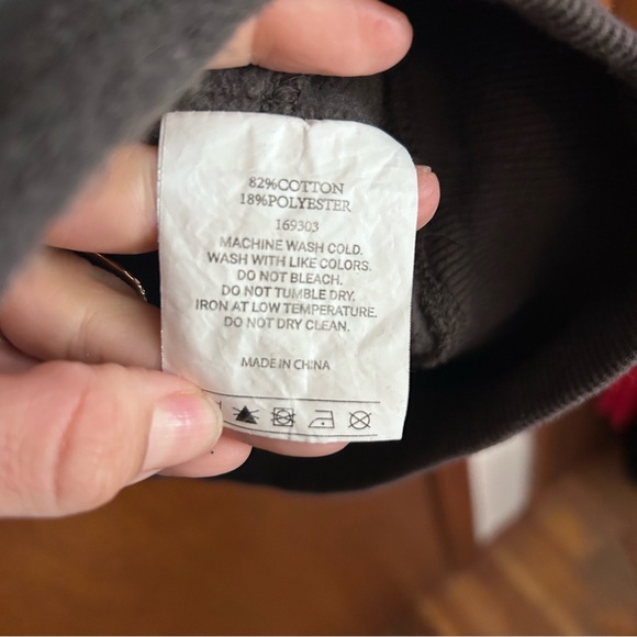 LIT activewear oversized slouchy cotton gray turtleneck sweater - Picture 4 of 5